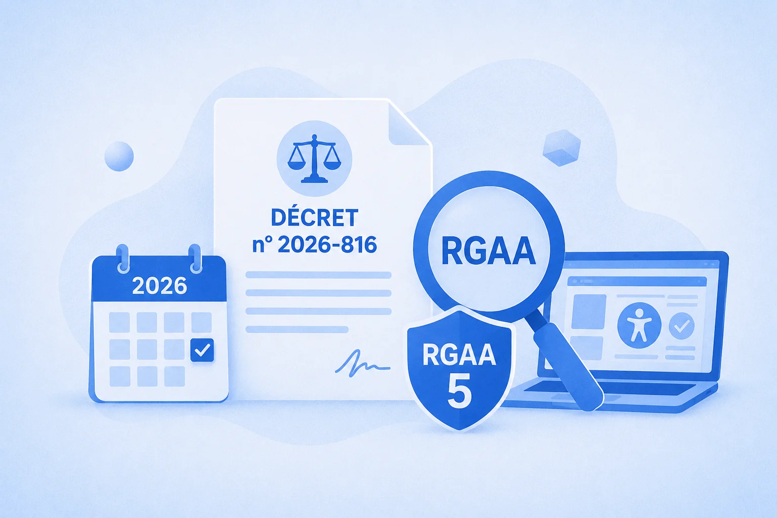 Décret n° 2026-816 : ce qui change pour les audits RGAA et l’arrivée du RGAA 5